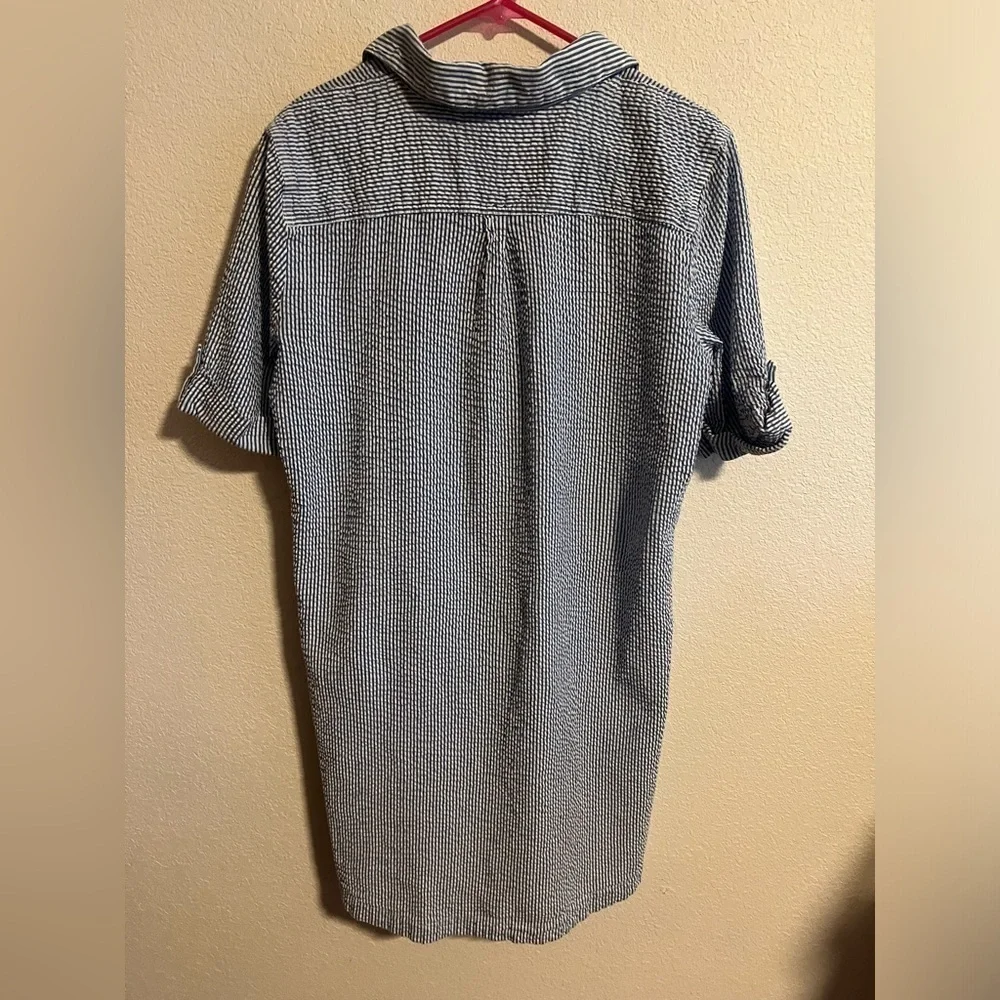Karen Scott Striped Shirt Dress Size Large - Picture 8 of 10